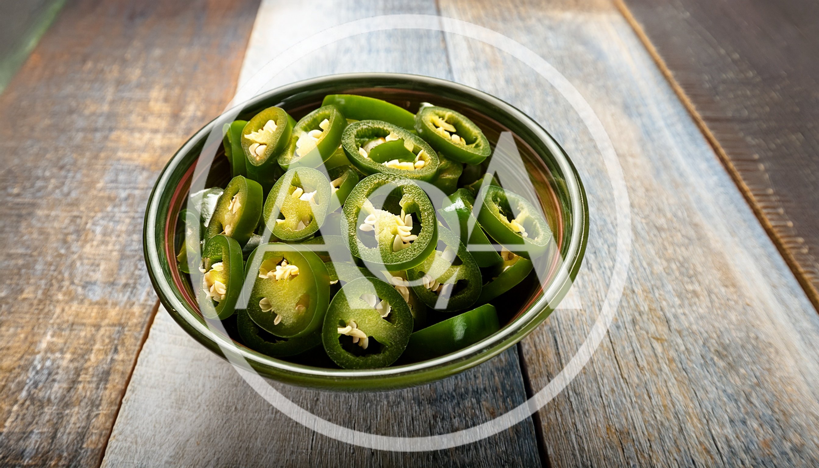Bowl Of Fresh Sliced Jalapeno Peppers