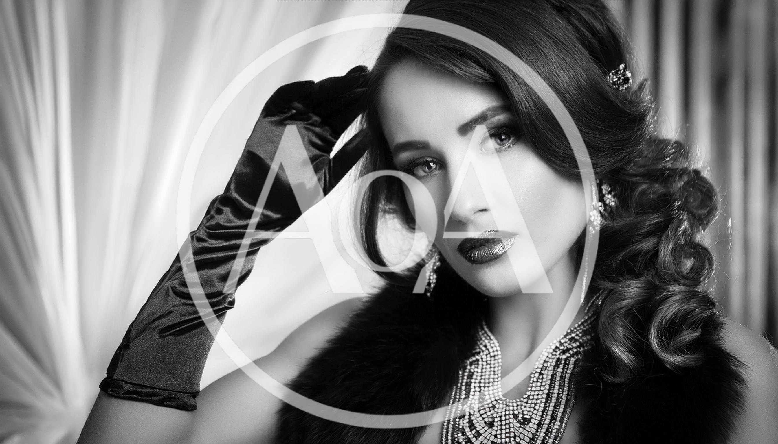 Glamorous Woman In Vintage 1920s Style Attire