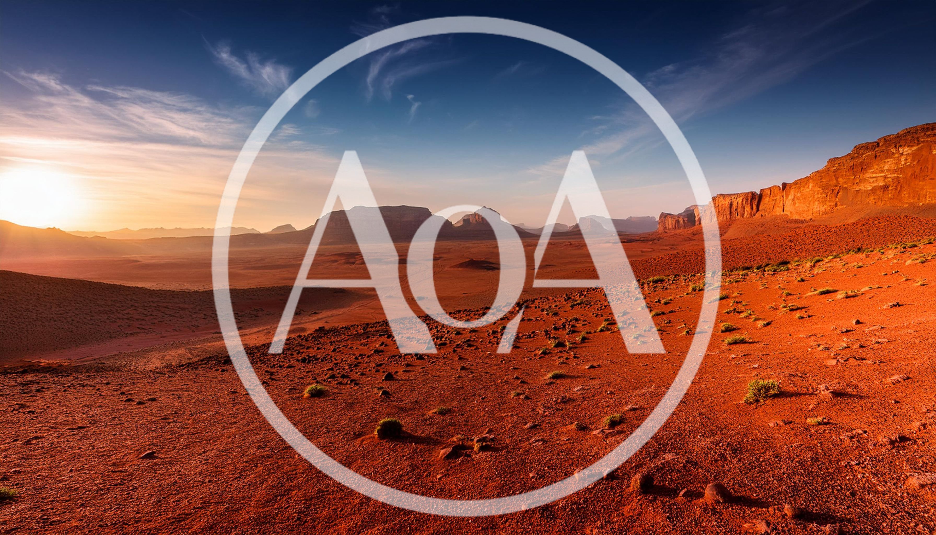 Sunrise Over The Vast Red Desert Landscape