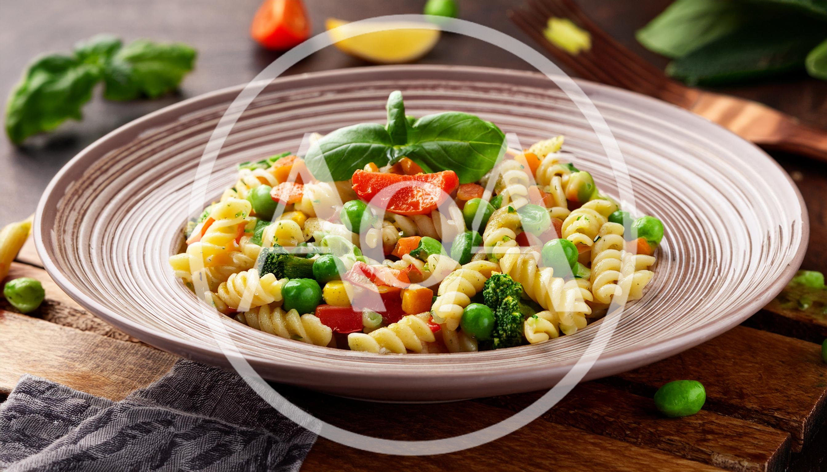 Bowl Of Fresh Vegetable Pasta Salad