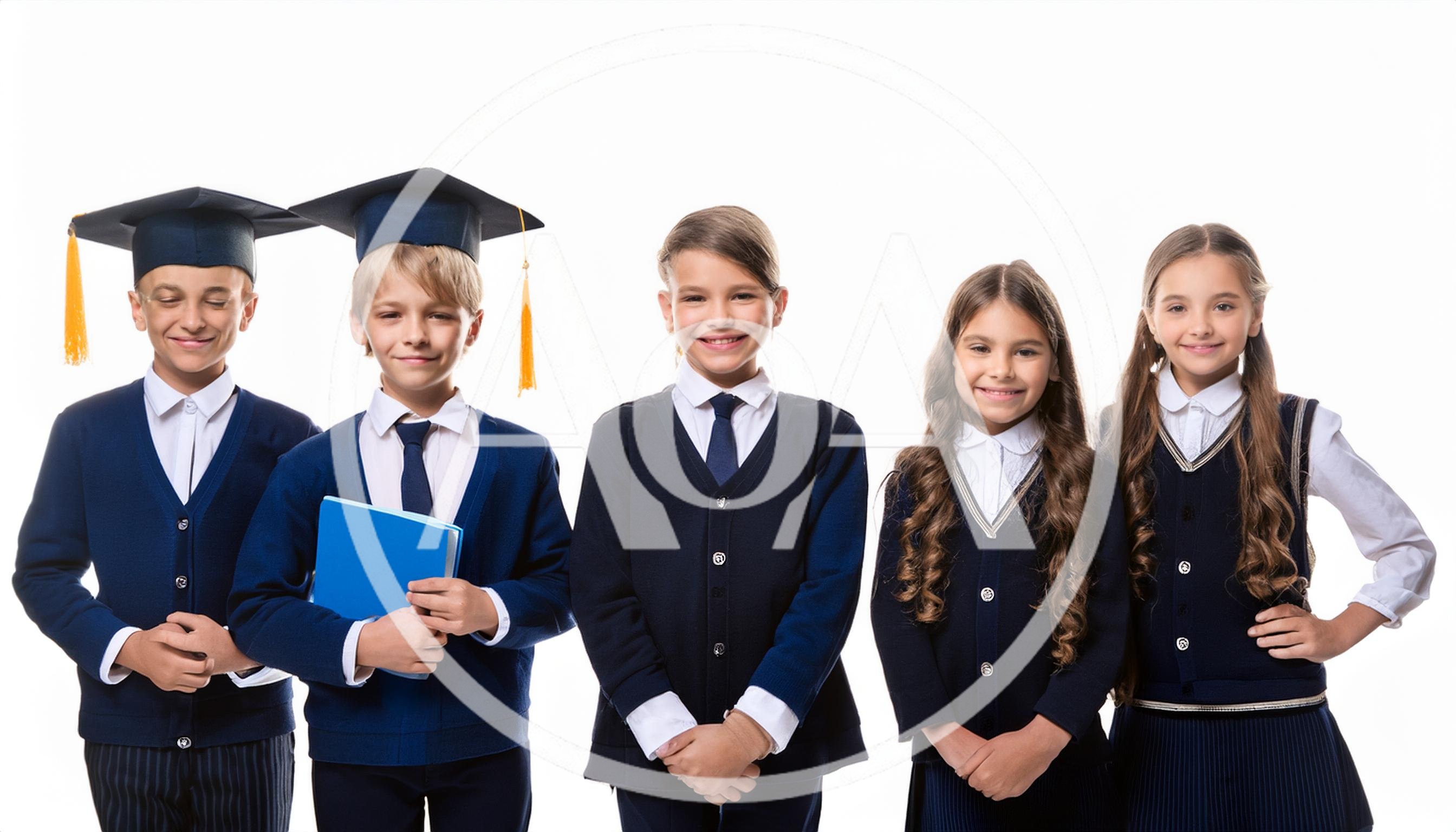 Group Of School Children In Uniforms