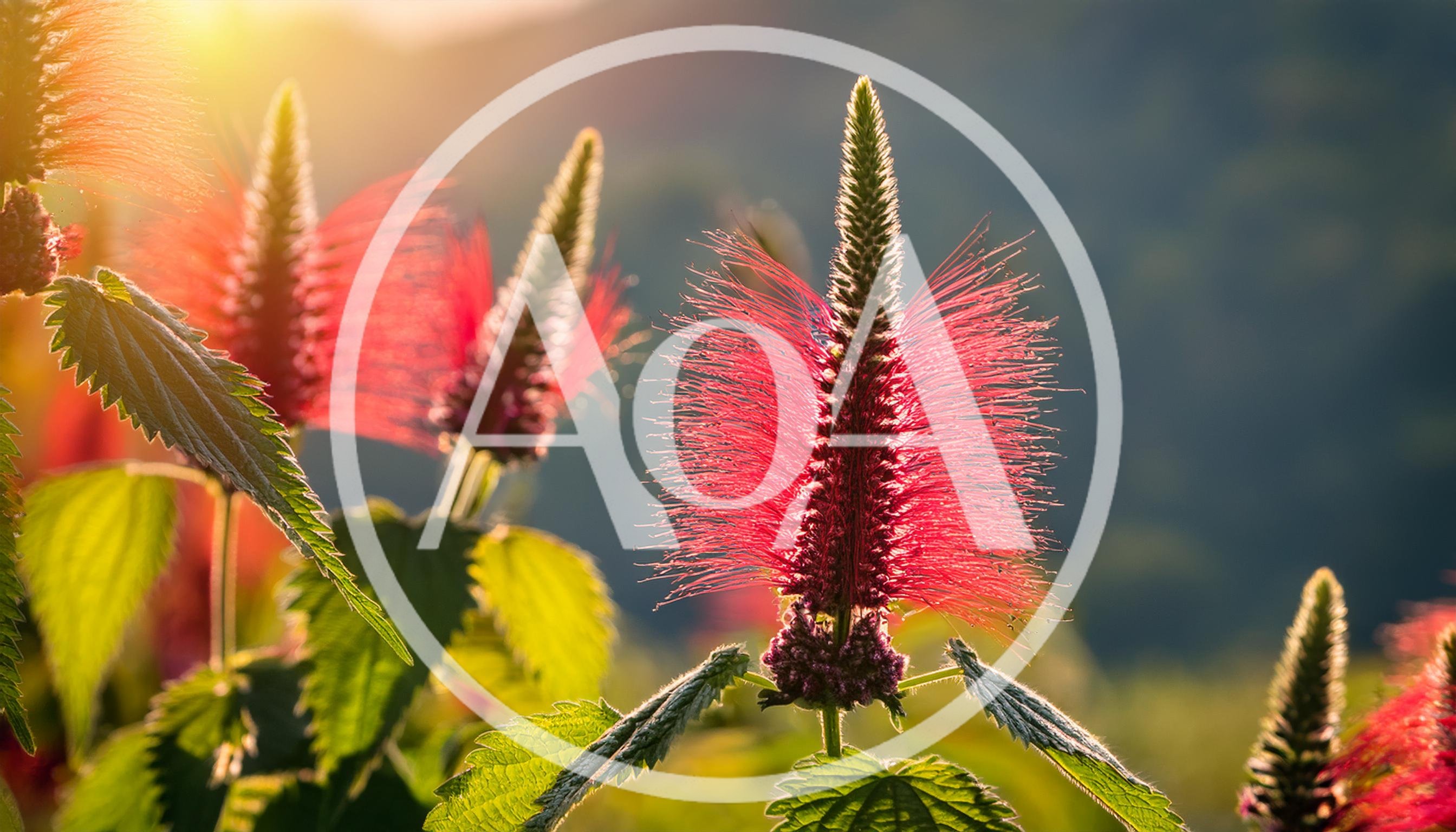Vibrant Red Acalypha Hispida Flowers in Golden Hour Sunlight