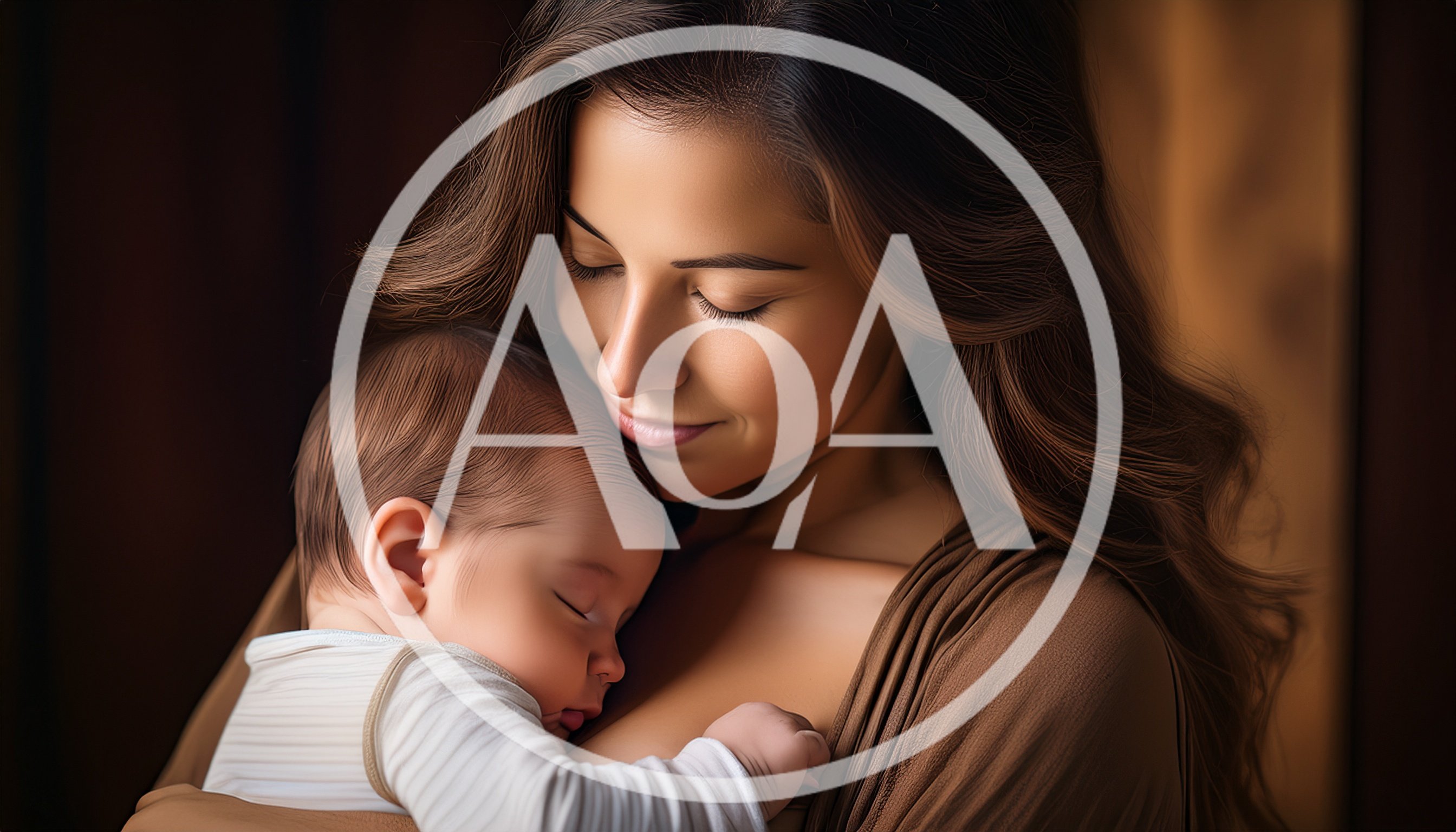 Mother Holding Her Sleeping Newborn Baby