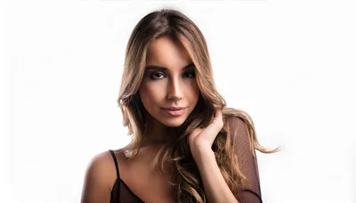 Portrait Of A Beautiful Young Woman With Long Hair