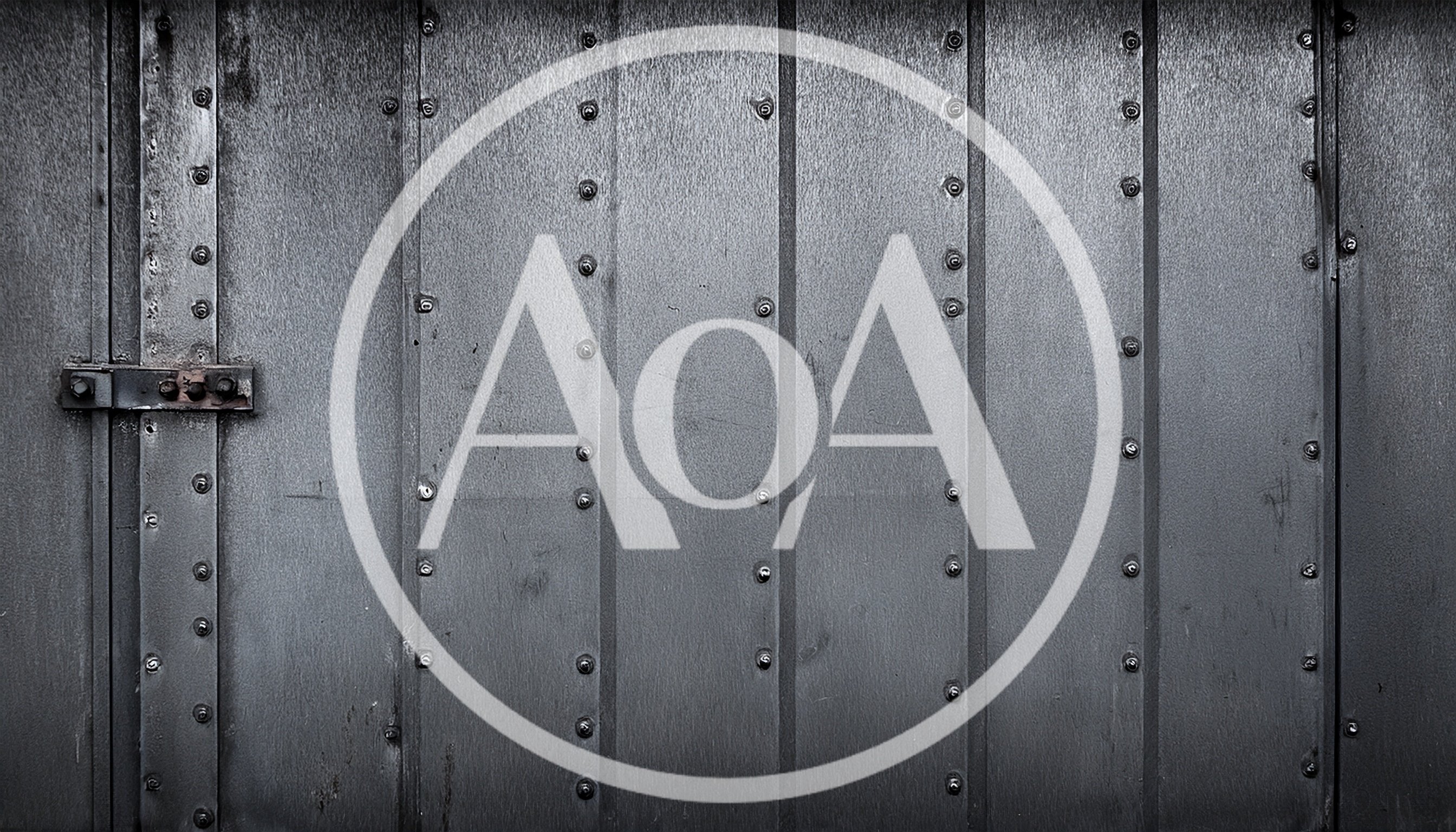 Industrial Metal Door With Riveted Panels