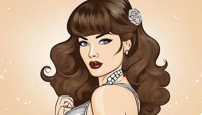 Vintage Style Illustration Of A Glamorous Woman