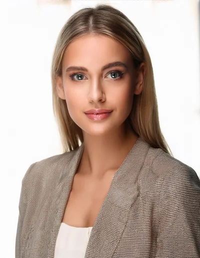 Professional Portrait Of A Young Blonde Businesswoman