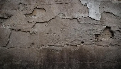 Weathered Concrete Wall With Peeling Plaster Texture