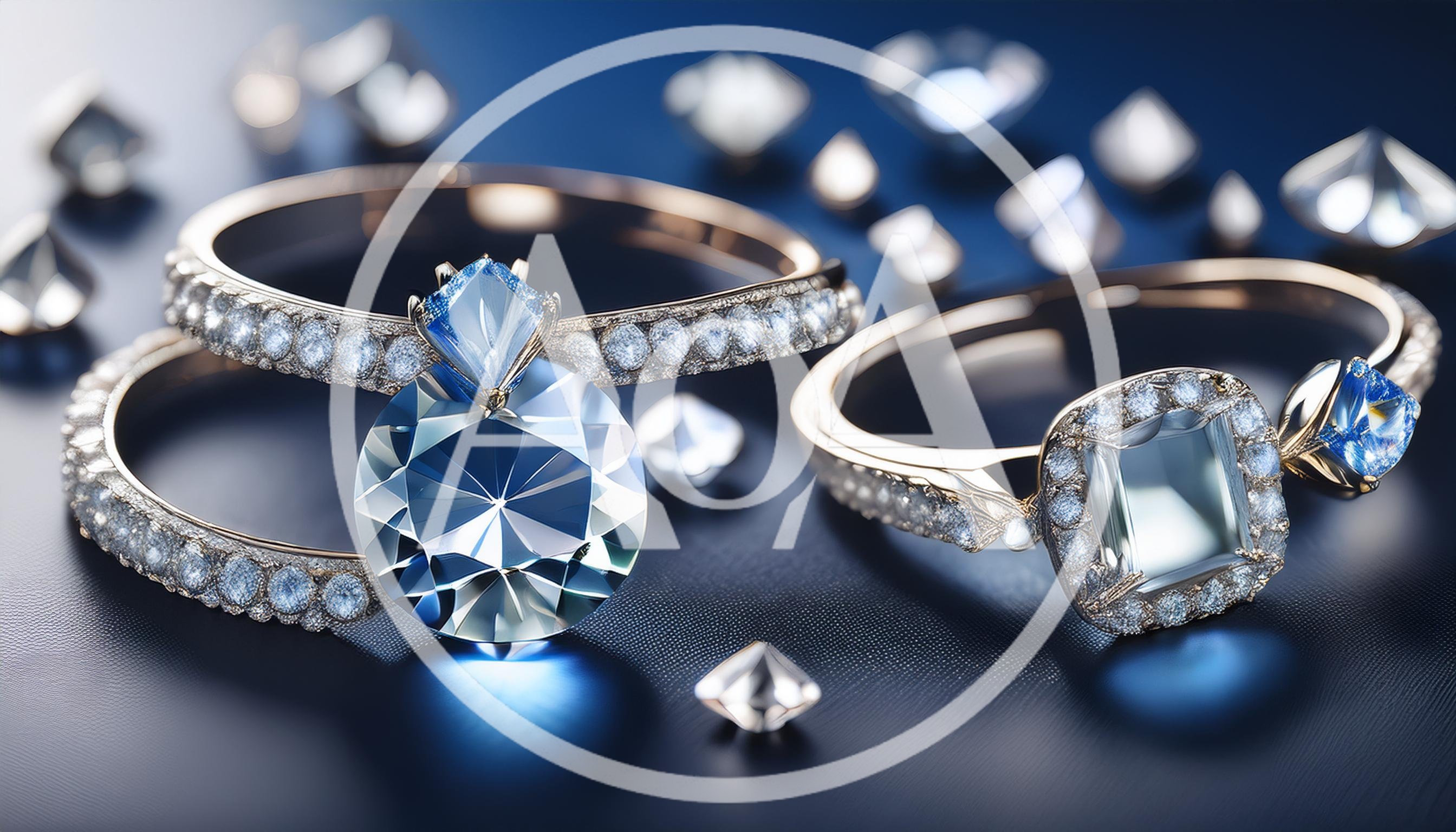 Two Elegant Diamond Rings With Loose Gemstones
