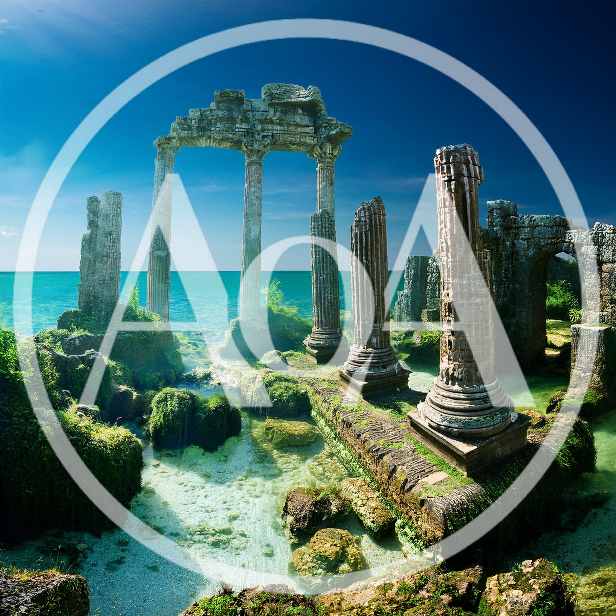 Ancient Roman Temple Ruins Submerged In Tropical Waters