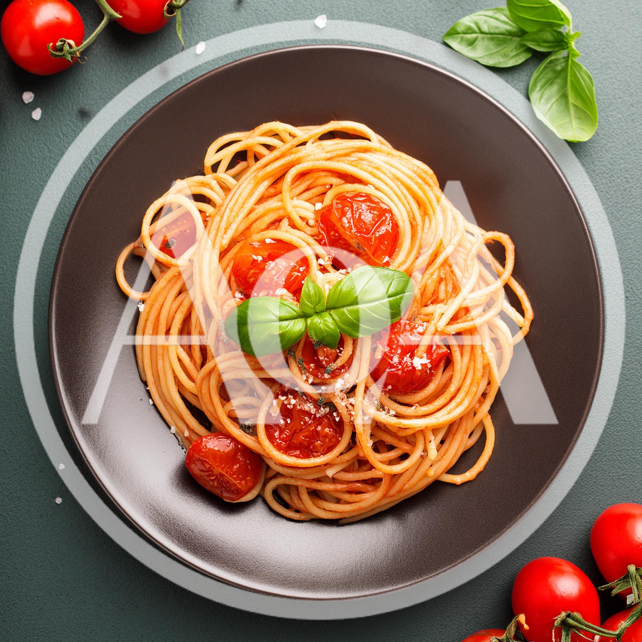 Spaghetti With Roasted Cherry Tomatoes And Fresh Basil