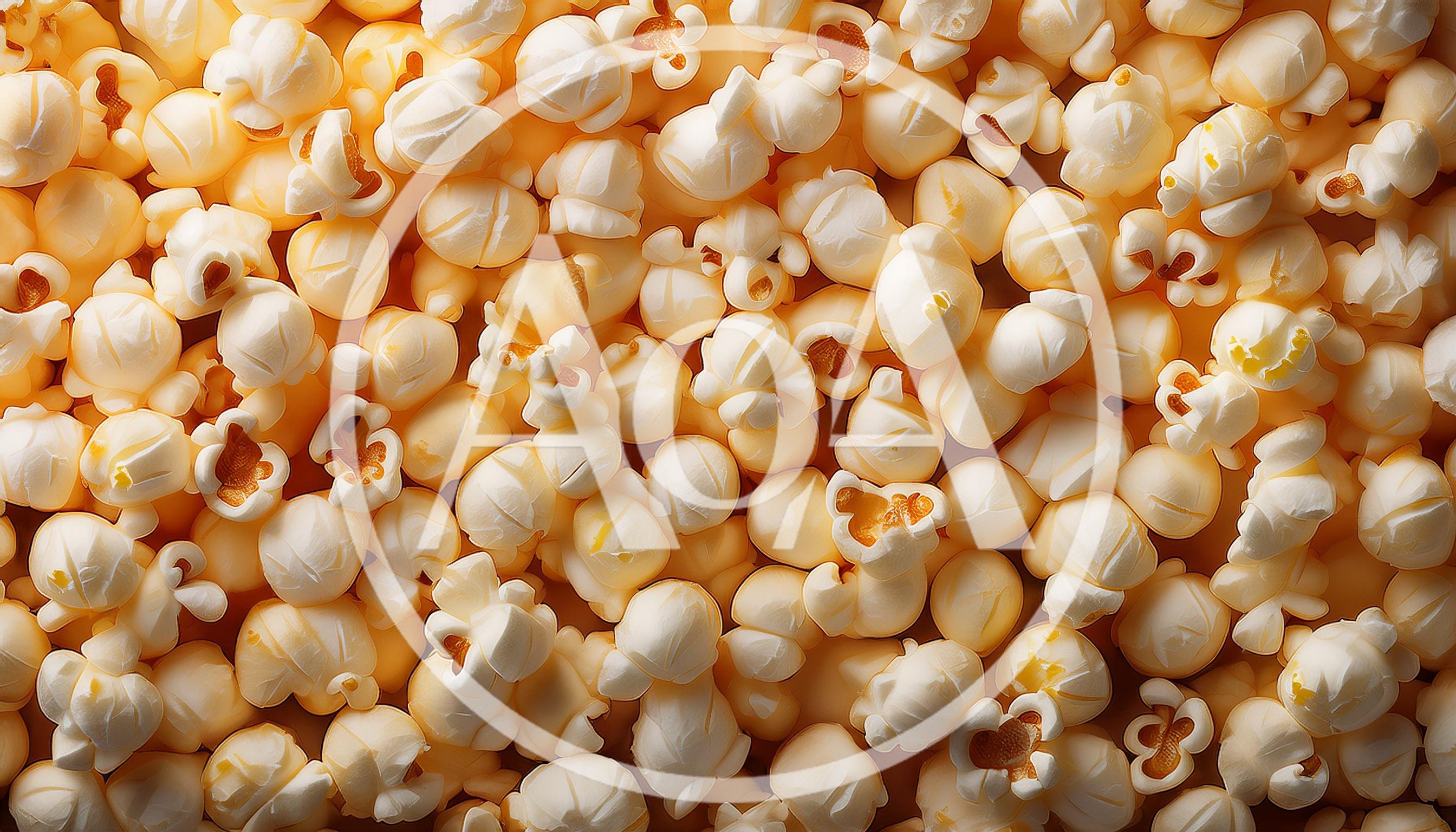Freshly Popped Golden Popcorn Kernels Background