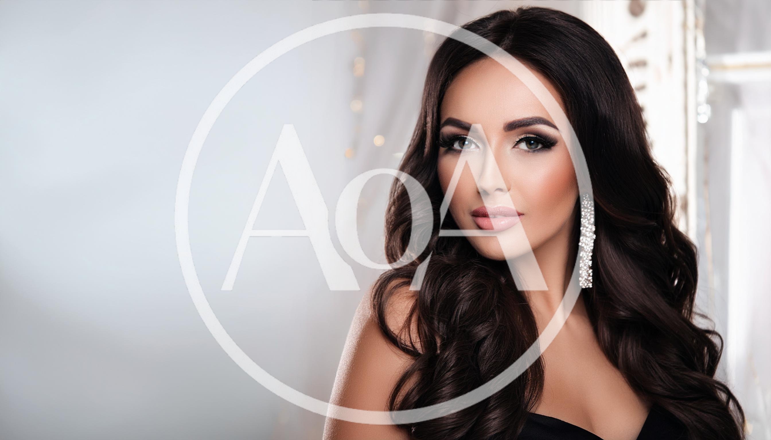 Portrait Of A Beautiful Woman With Glamorous Makeup