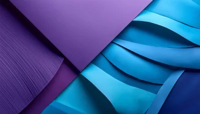 Abstract Geometric Paper Layers In Blue And Purple