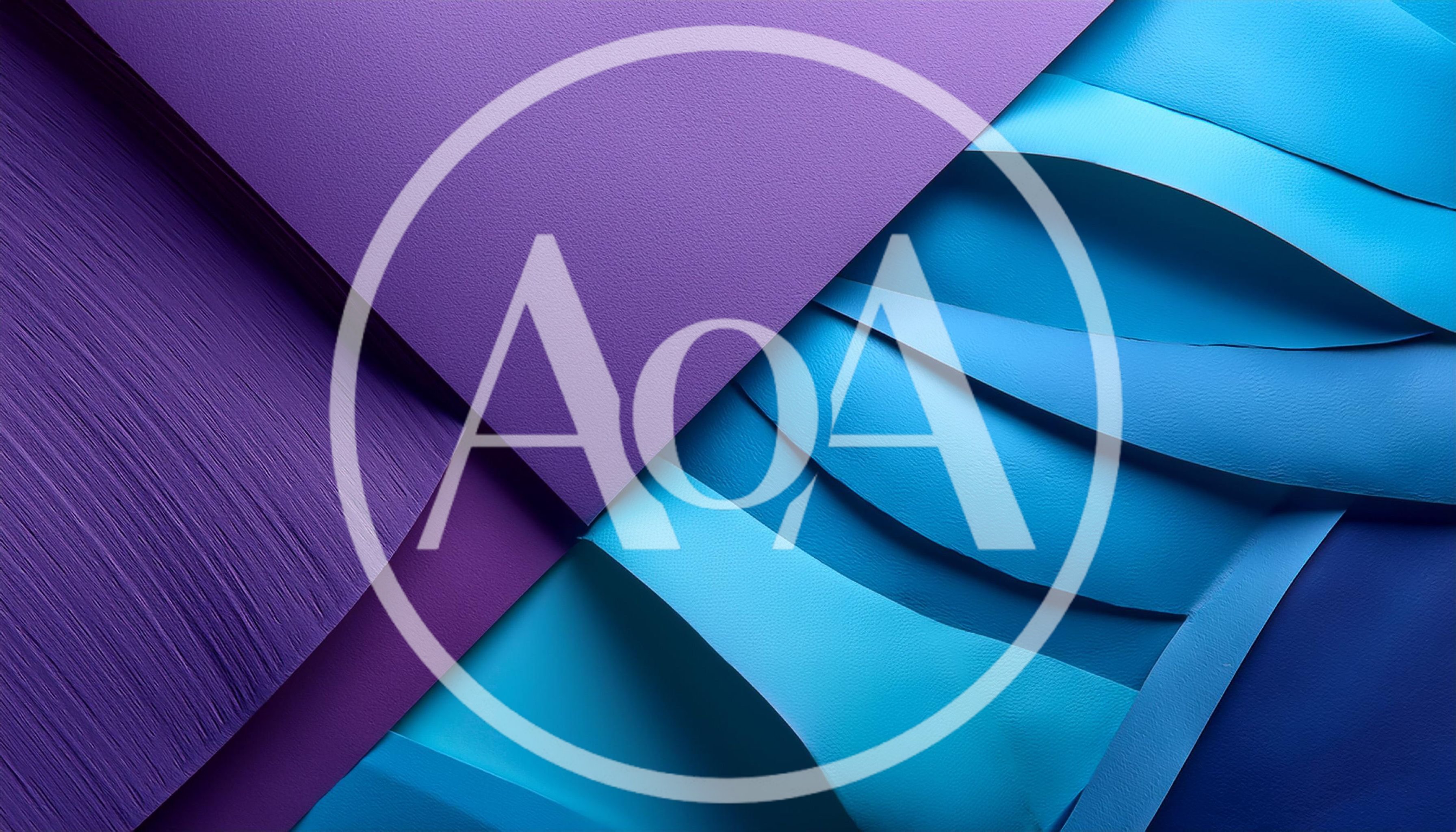 Abstract Geometric Paper Layers In Blue And Purple