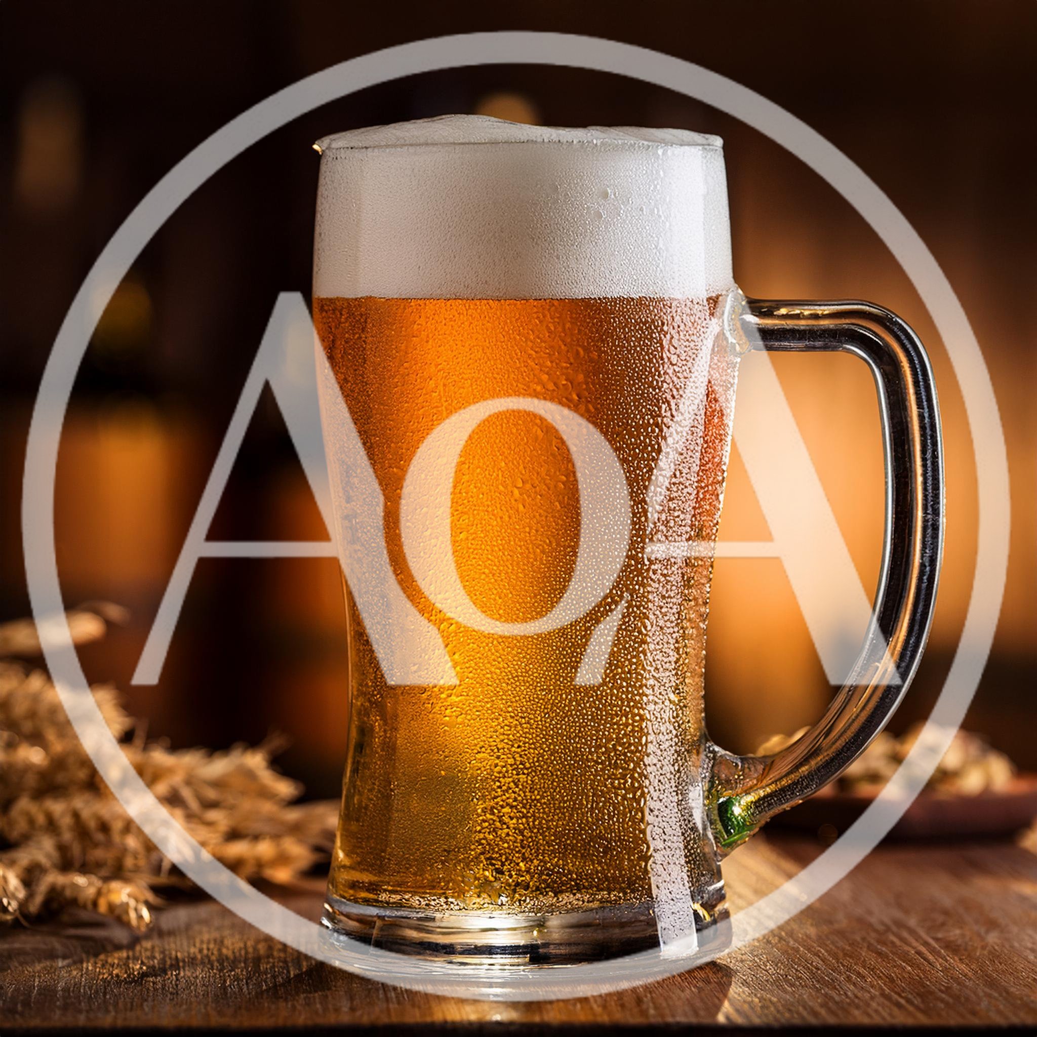 Cold Glass Mug Of Golden Beer With Foam