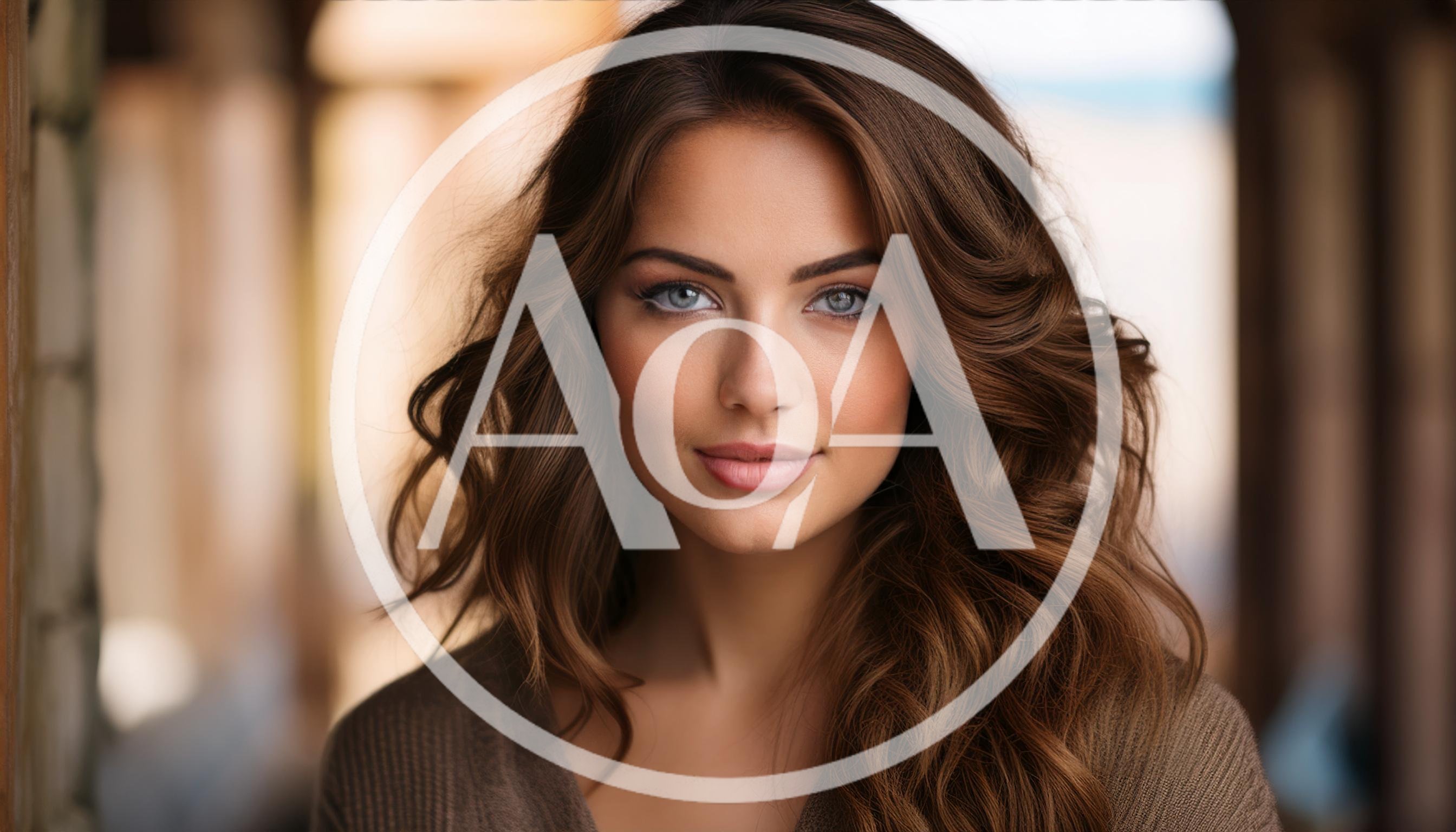 Portrait Of A Beautiful Young Woman With Wavy Hair