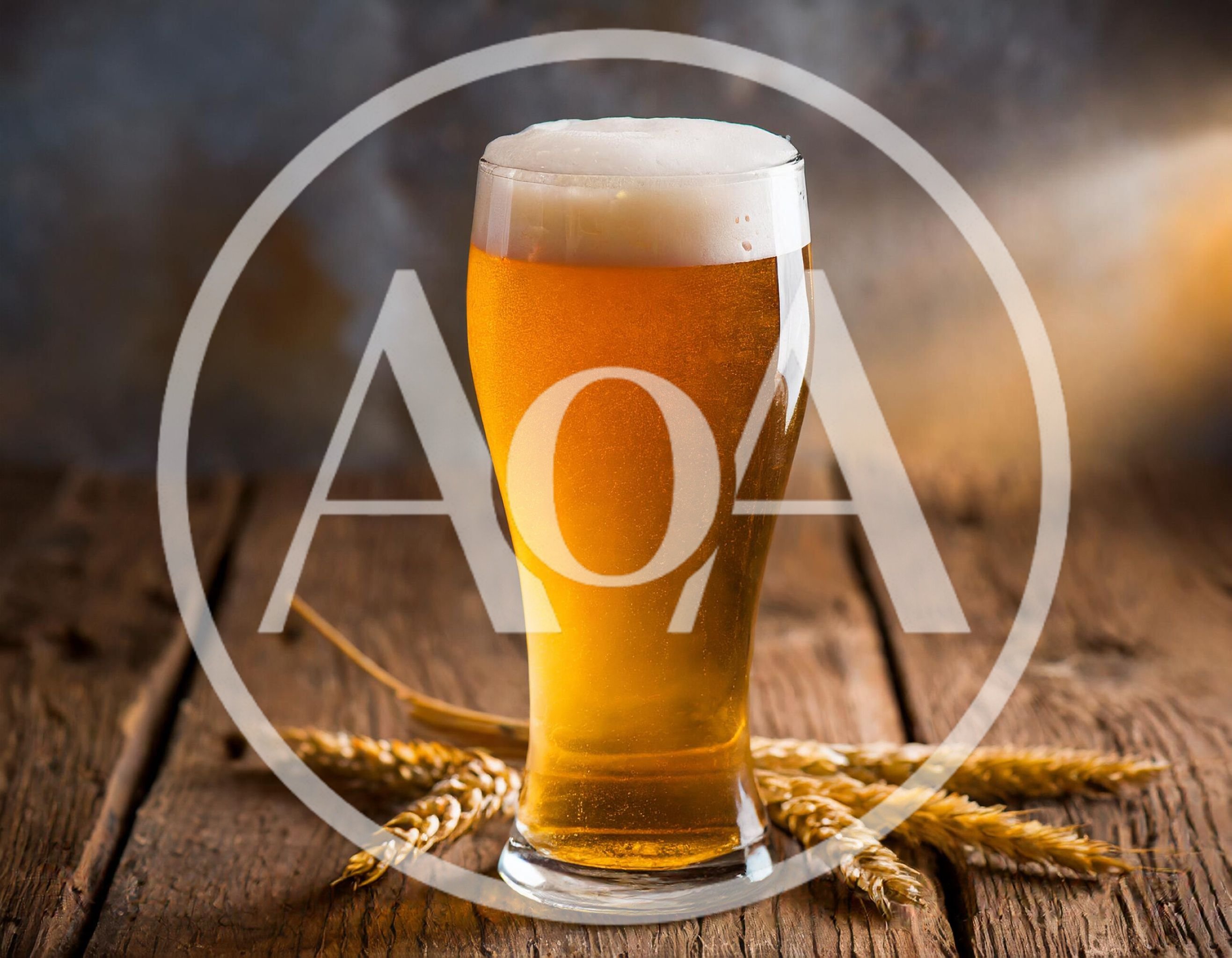 Glass Of Golden Beer With Wheat Stalks