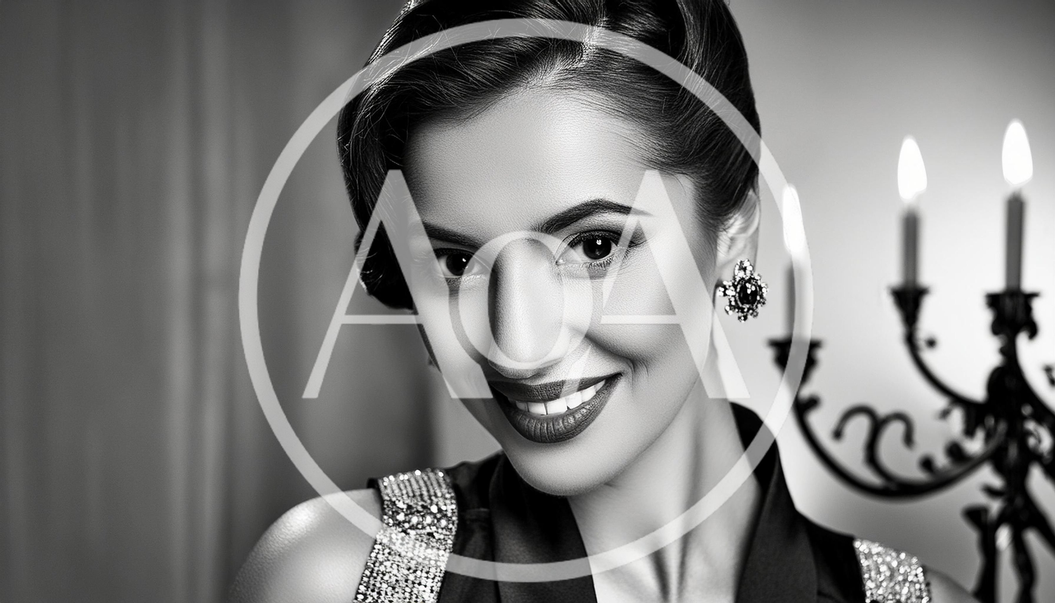 Elegant Woman With Vintage Hairstyle And Jewelry