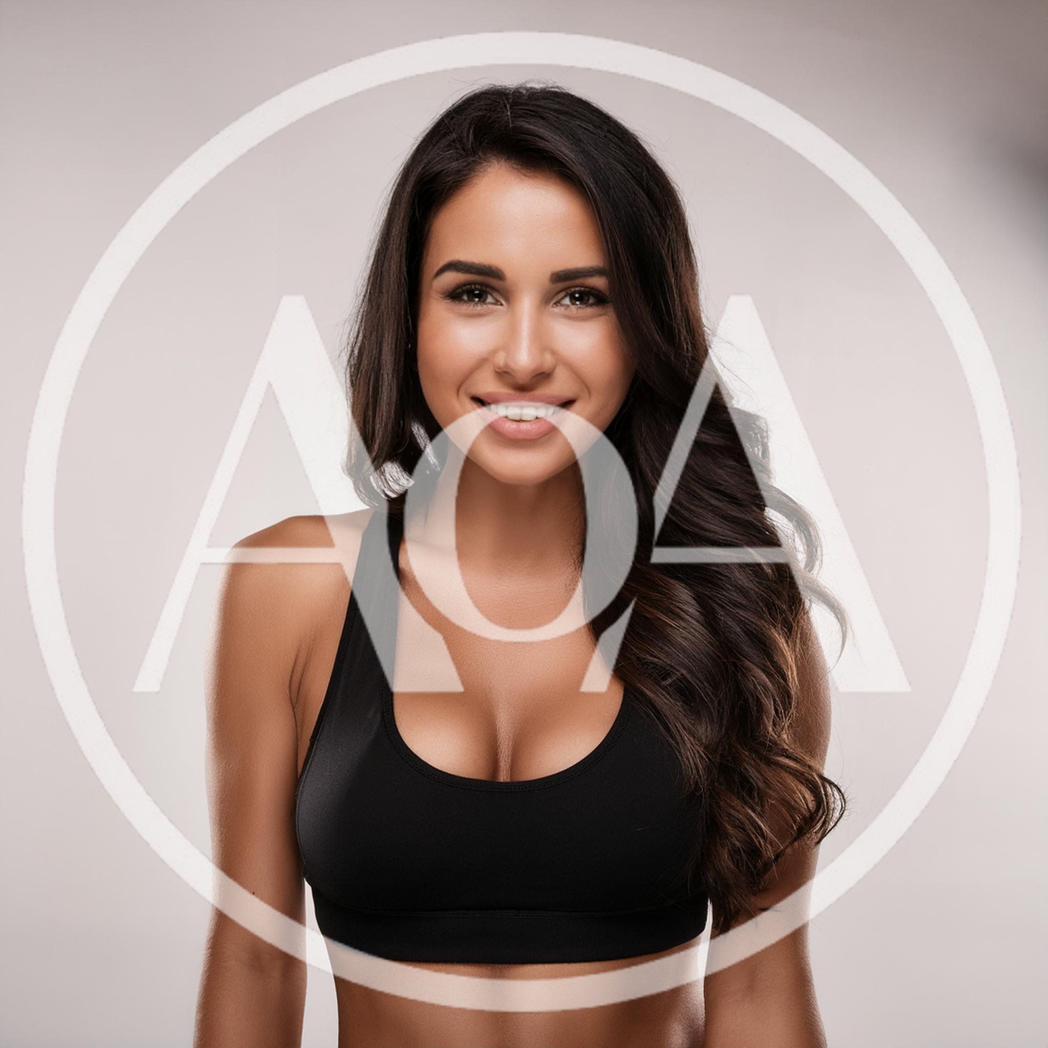 Portrait Of A Fit Woman In A Sports Bra