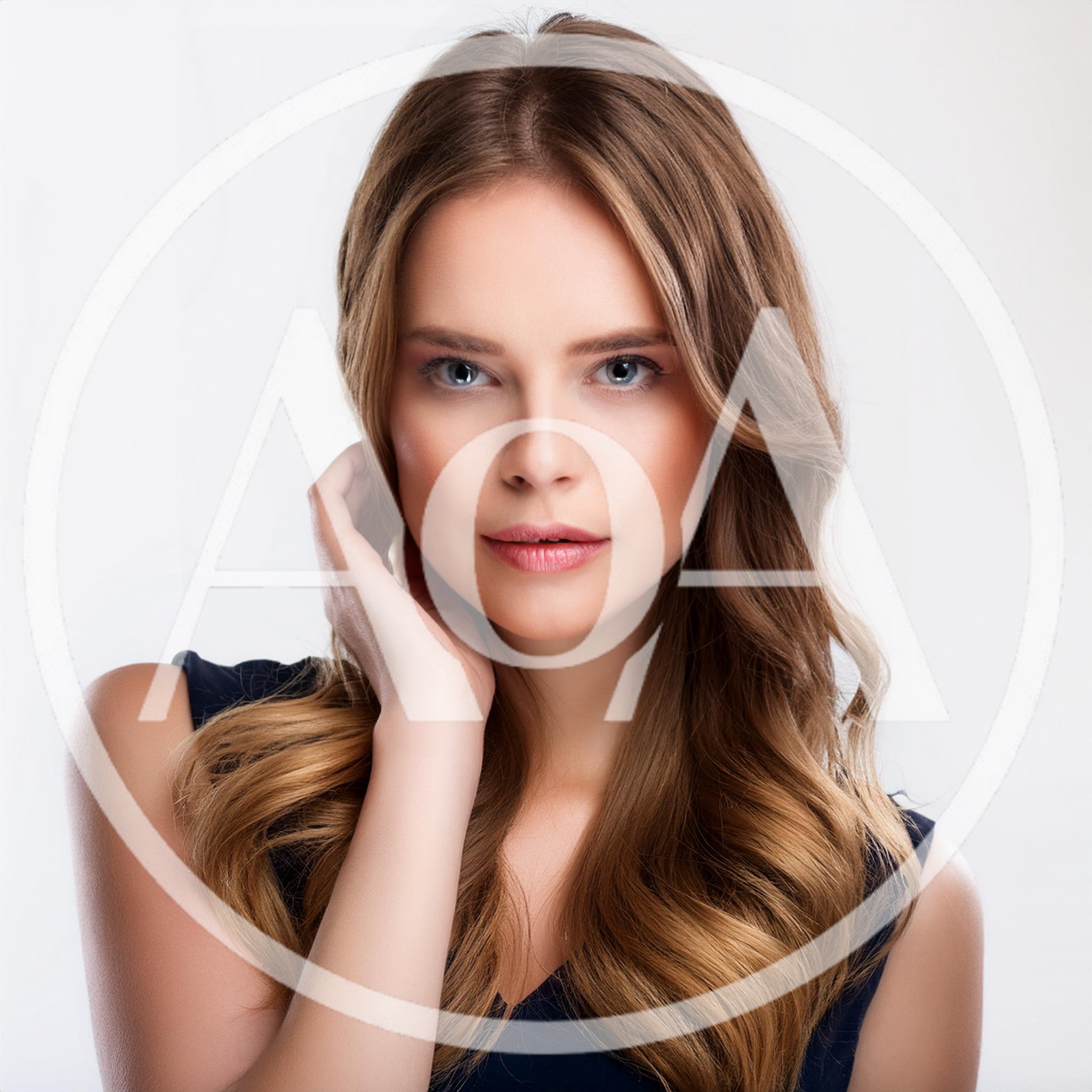 Portrait Of A Beautiful Young Woman With Wavy Hair