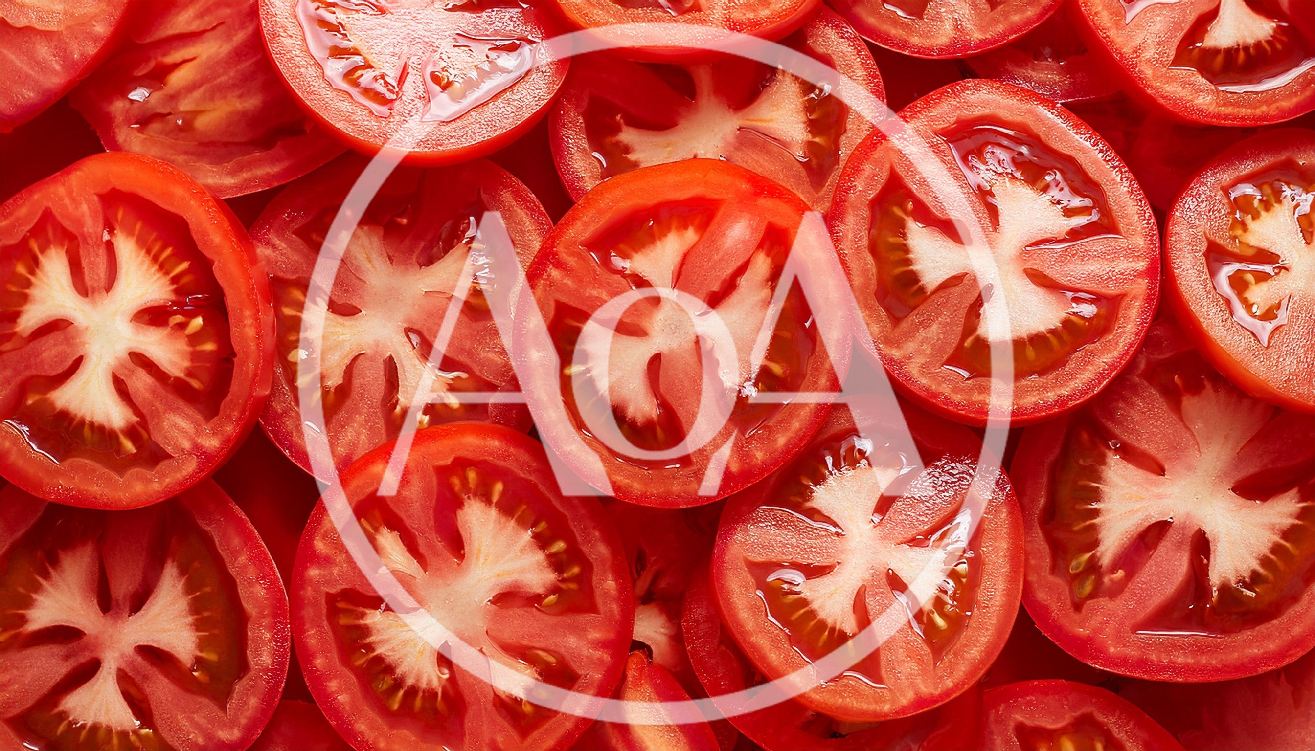 Fresh Sliced Red Tomatoes Background