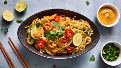 Stir Fried Noodles With Chicken And Vegetables