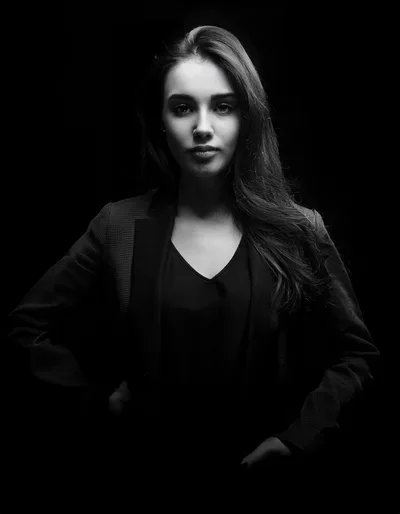 Portrait Of A Confident Young Woman In A Blazer