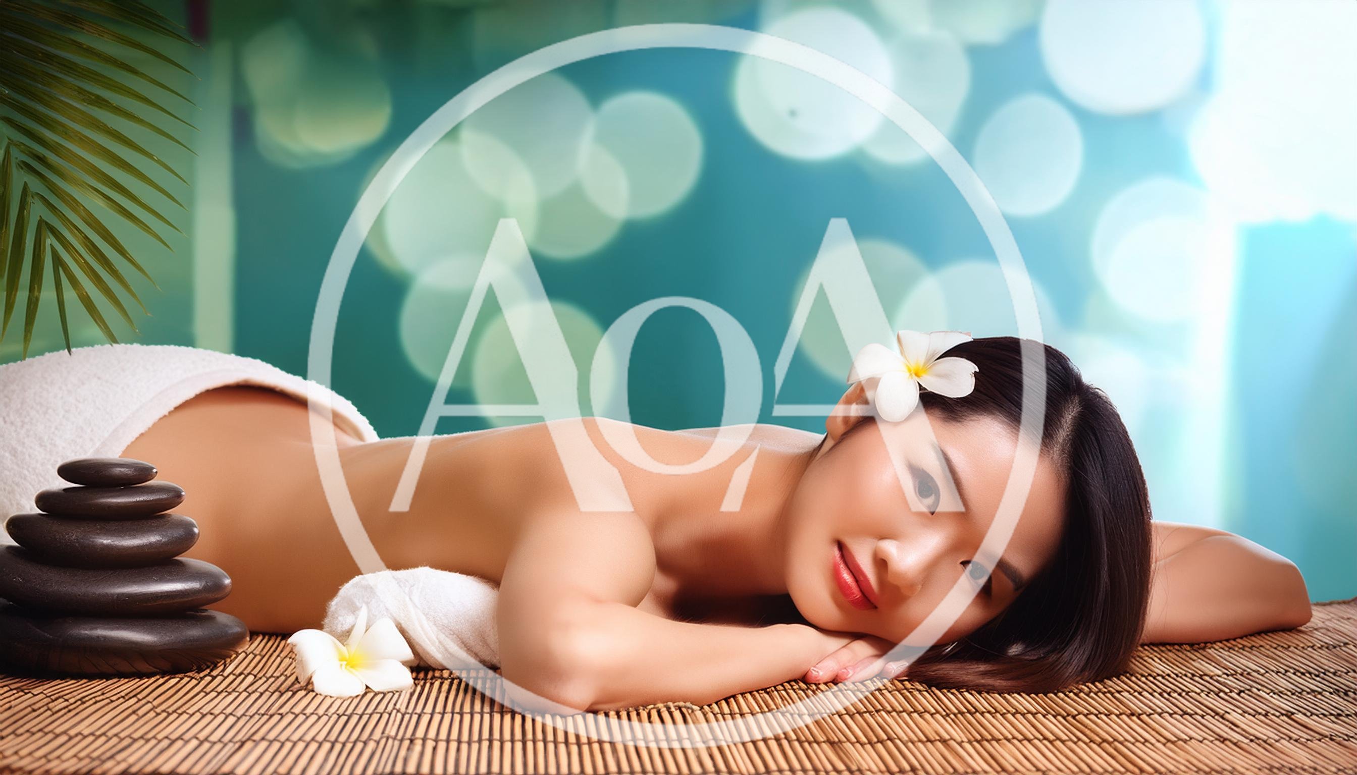 Young Asian Woman Relaxing During Spa Massage Treatment