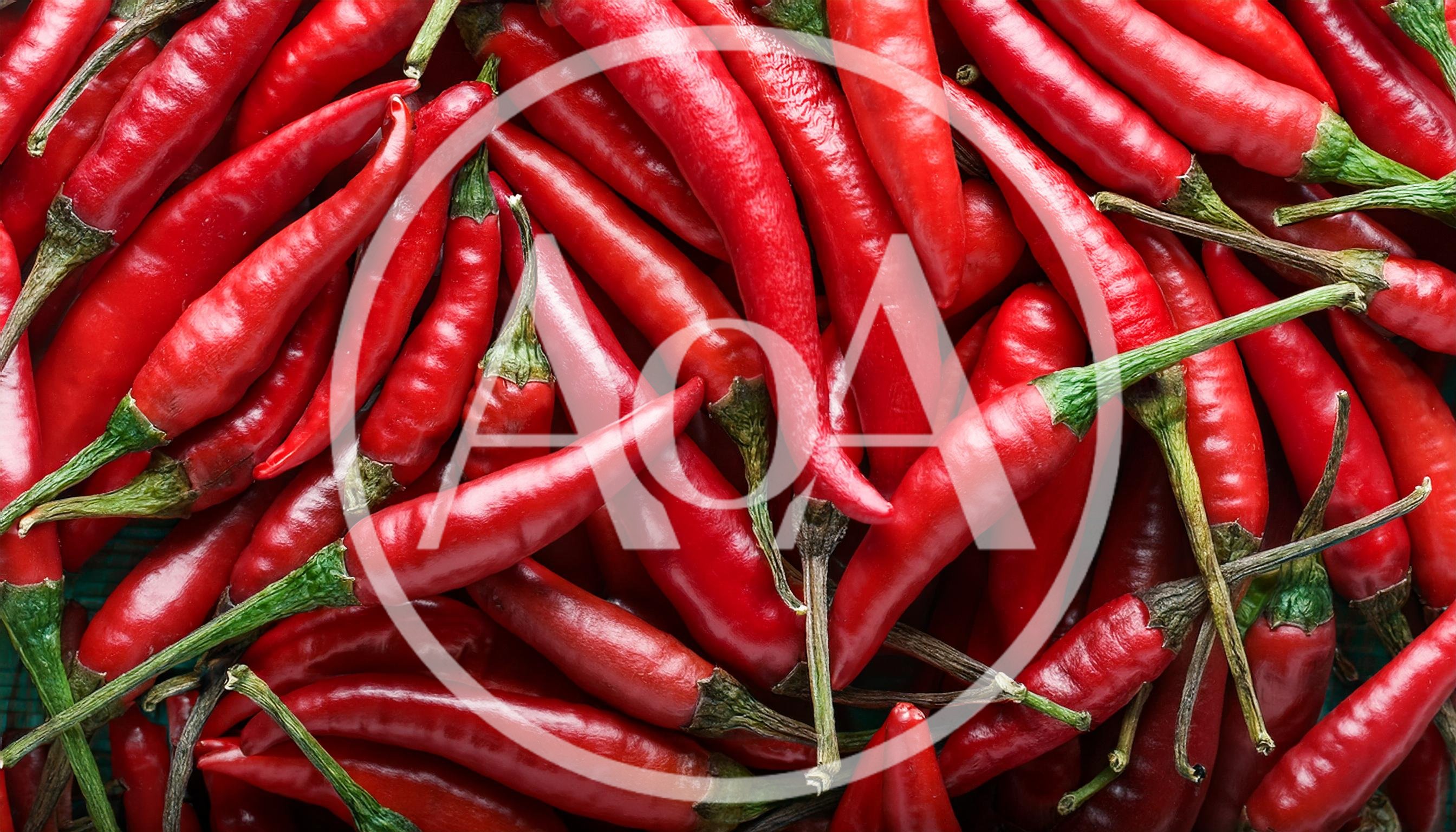 Fresh Red Chili Peppers Background