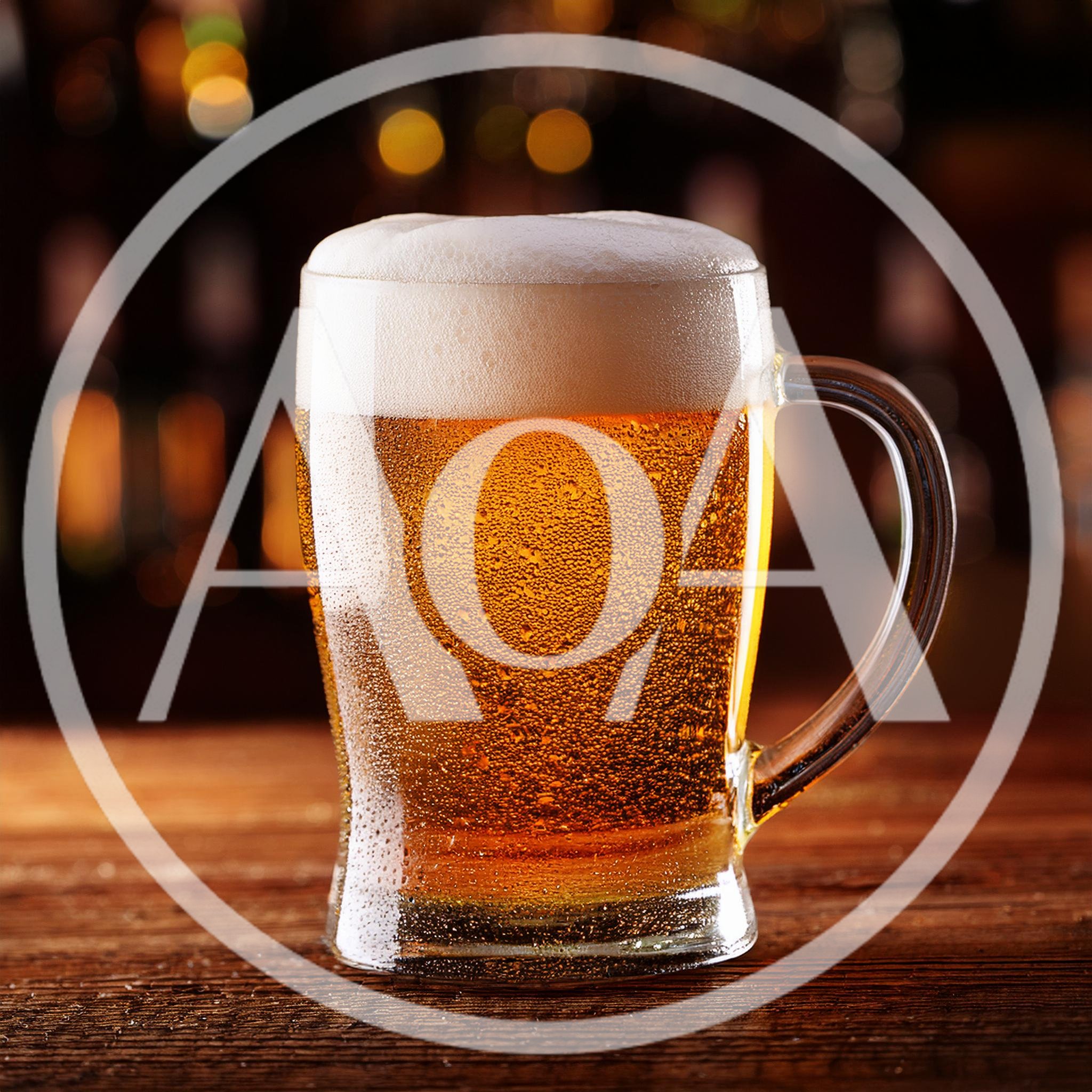 Cold Glass Mug Of Golden Beer On Wooden Table