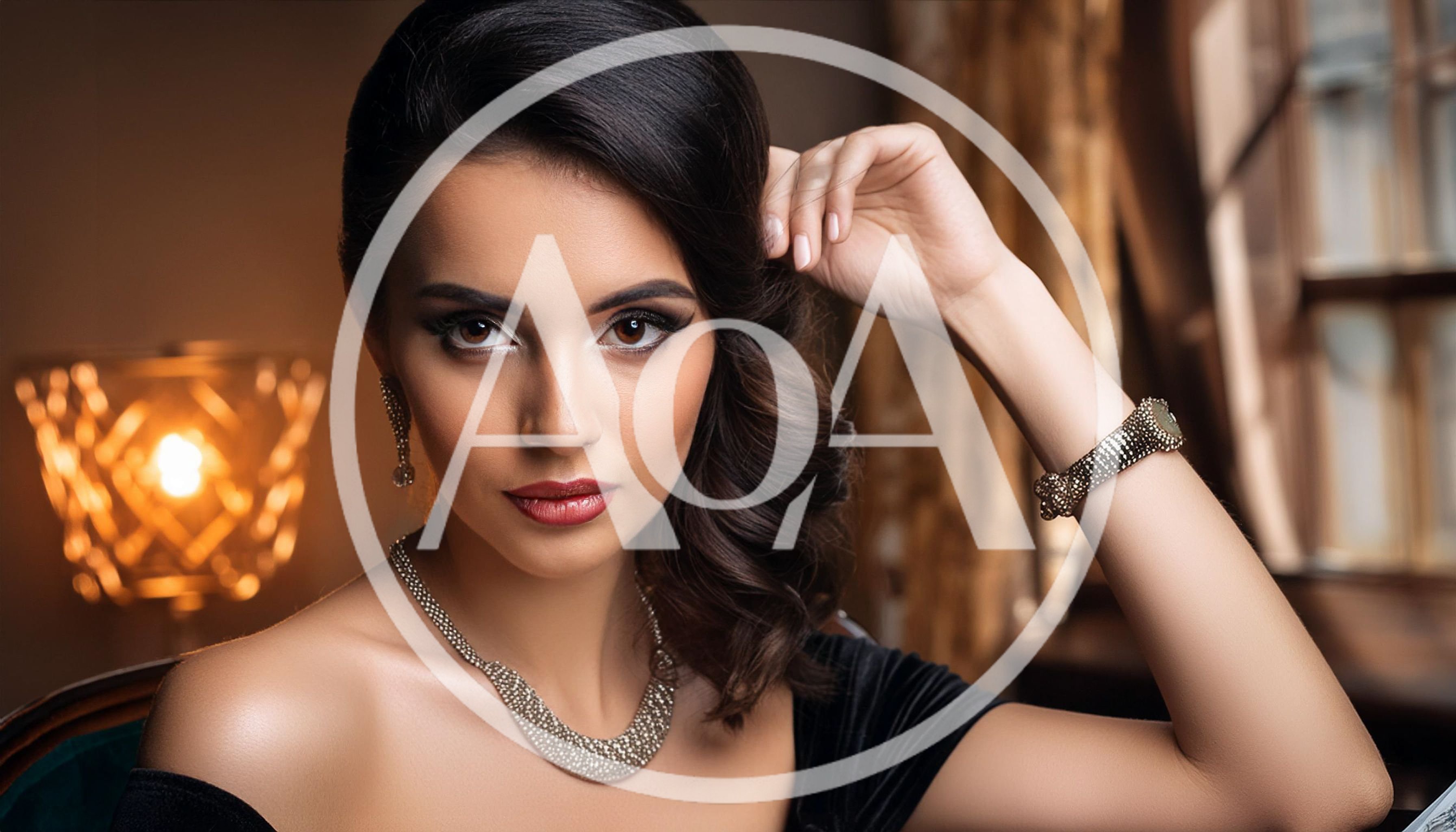 Elegant Woman Wearing Jewelry In A Luxurious Setting