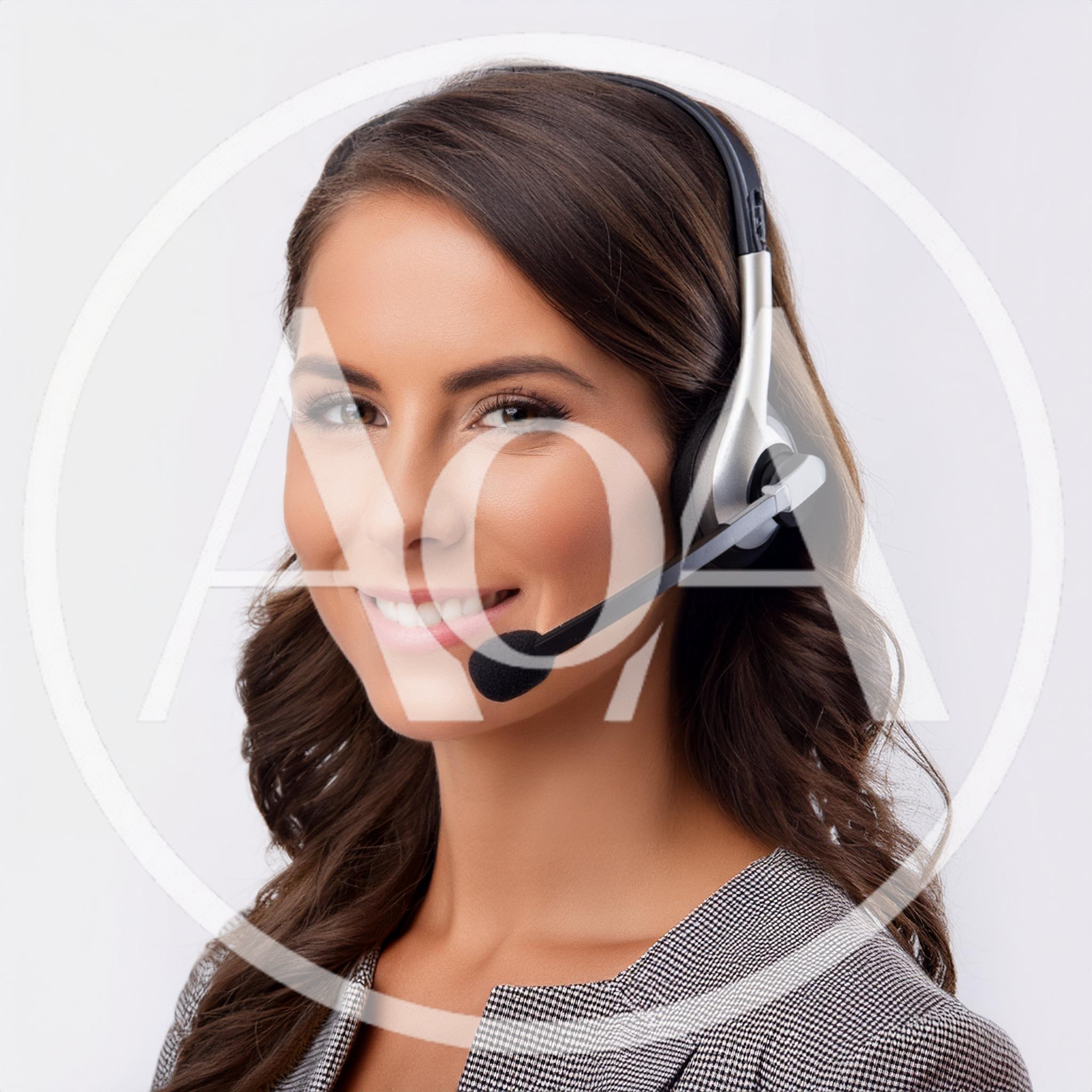 Professional Customer Service Representative Wearing A Headset