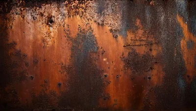 Weathered Metal Surface With Heavy Rust Texture