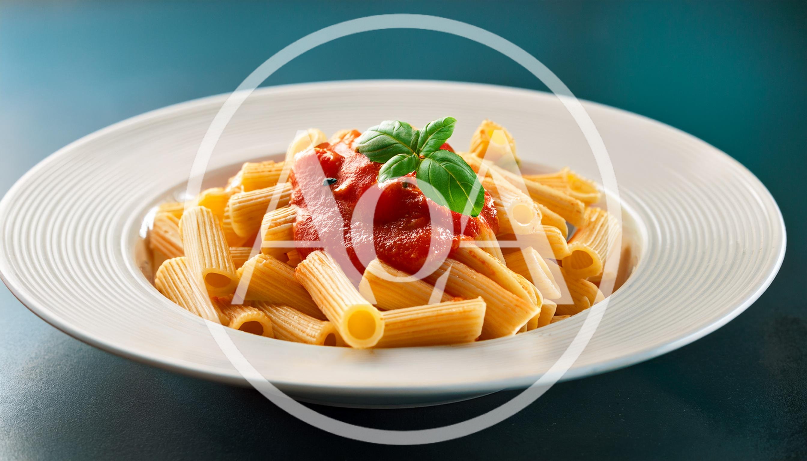 Penne Pasta With Tomato Sauce And Fresh Basil