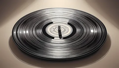 Vinyl Record Spinning On A Turntable Platter
