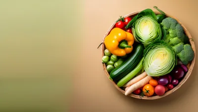 Fresh Assorted Vegetables In A Woven Basket