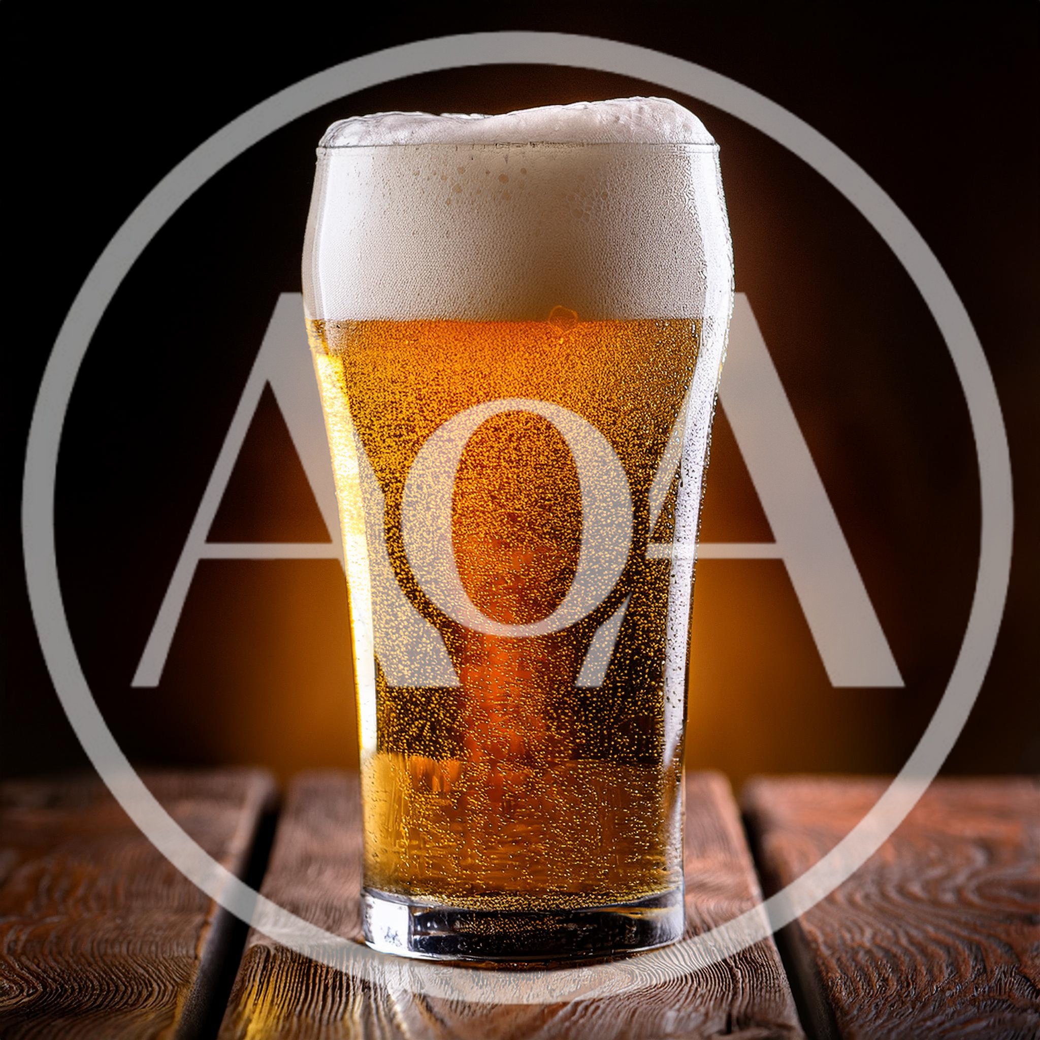 Cold Glass Of Golden Beer On Wooden Table