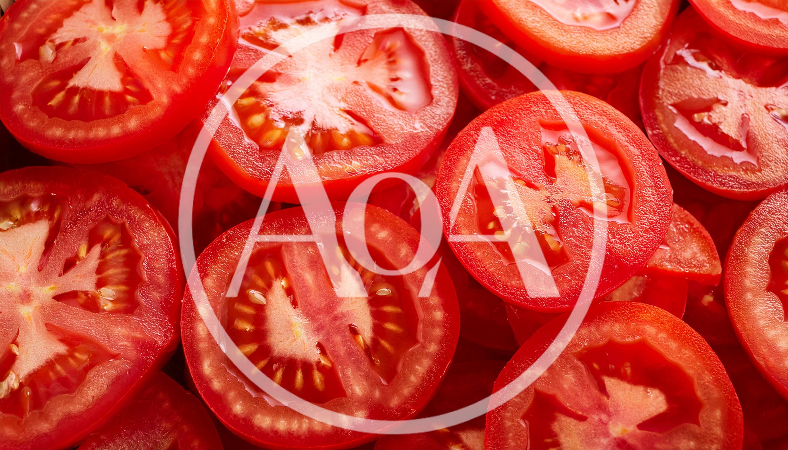 Fresh Sliced Red Tomatoes Background