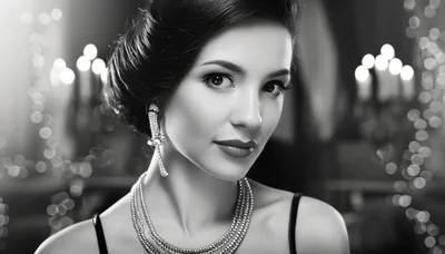 Elegant Woman Wearing Jewelry In A Formal Setting