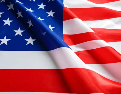 Waving American Flag Fabric Texture