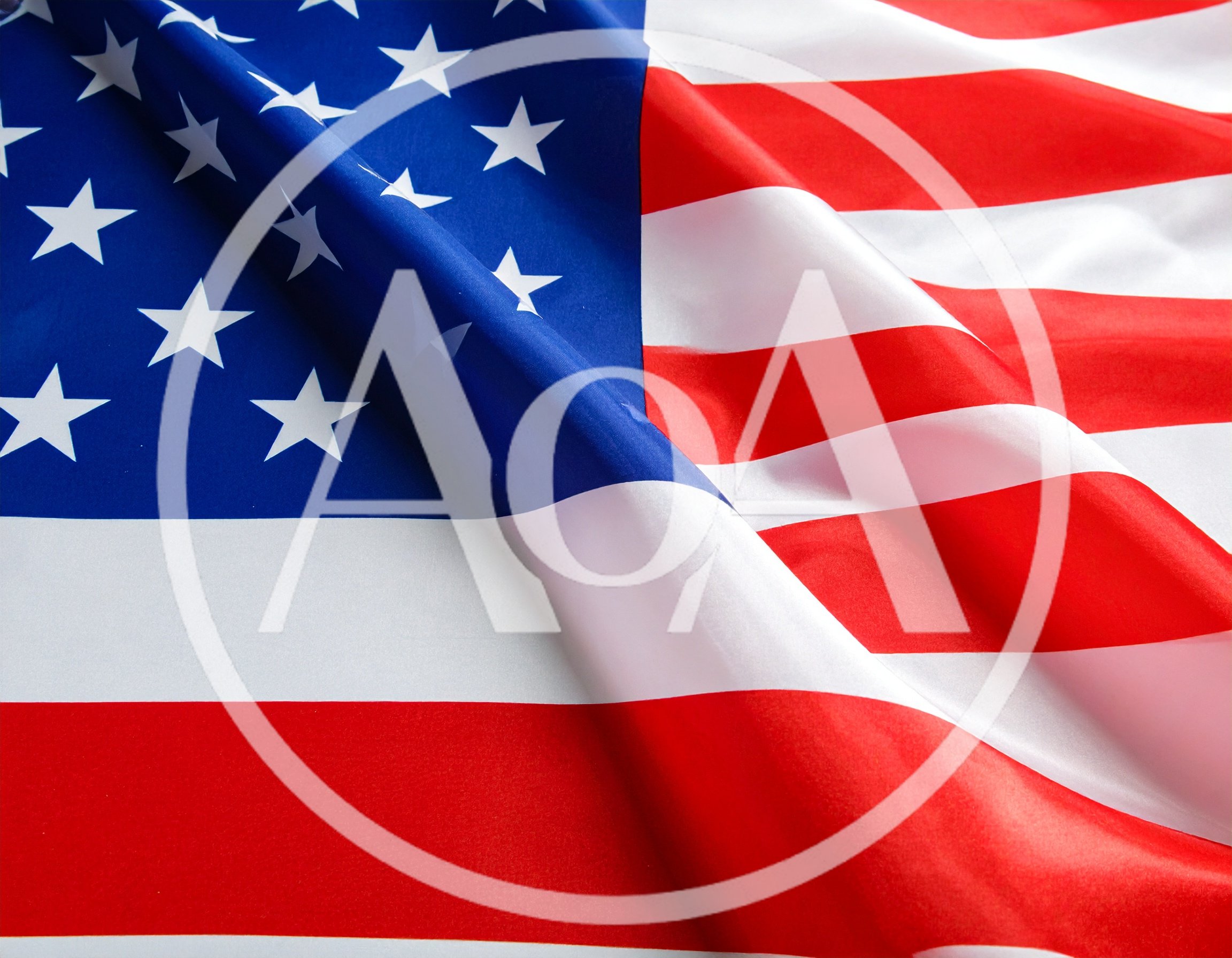 Waving American Flag Fabric Texture