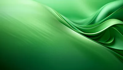 Abstract Green Silk Fabric Waves Background