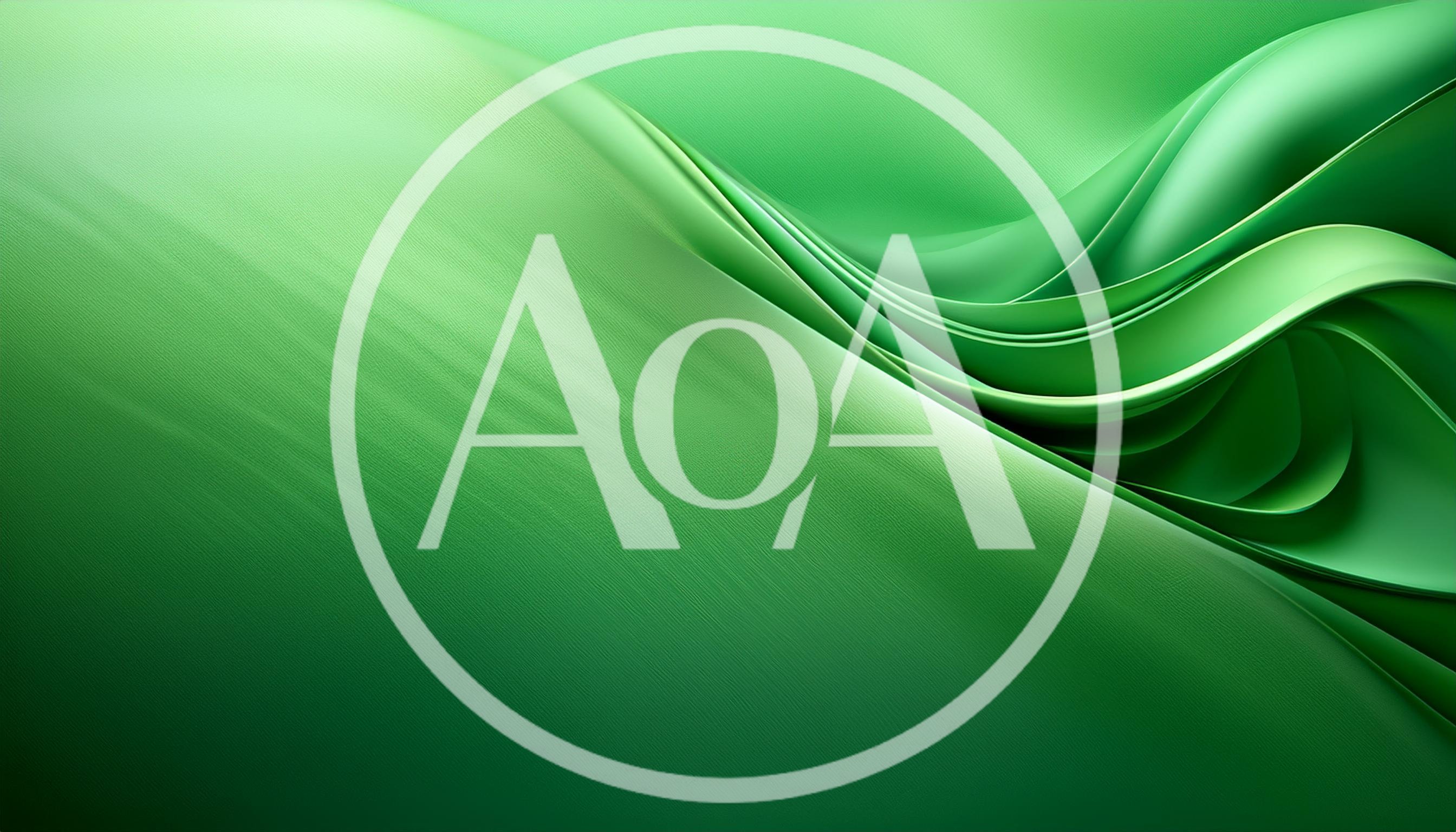 Abstract Green Silk Fabric Waves Background