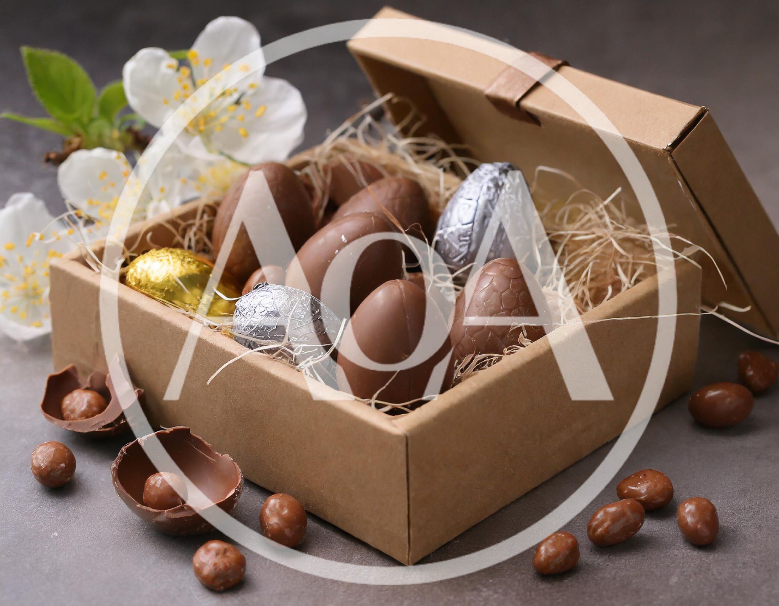 Easter Chocolate Eggs In A Gift Box