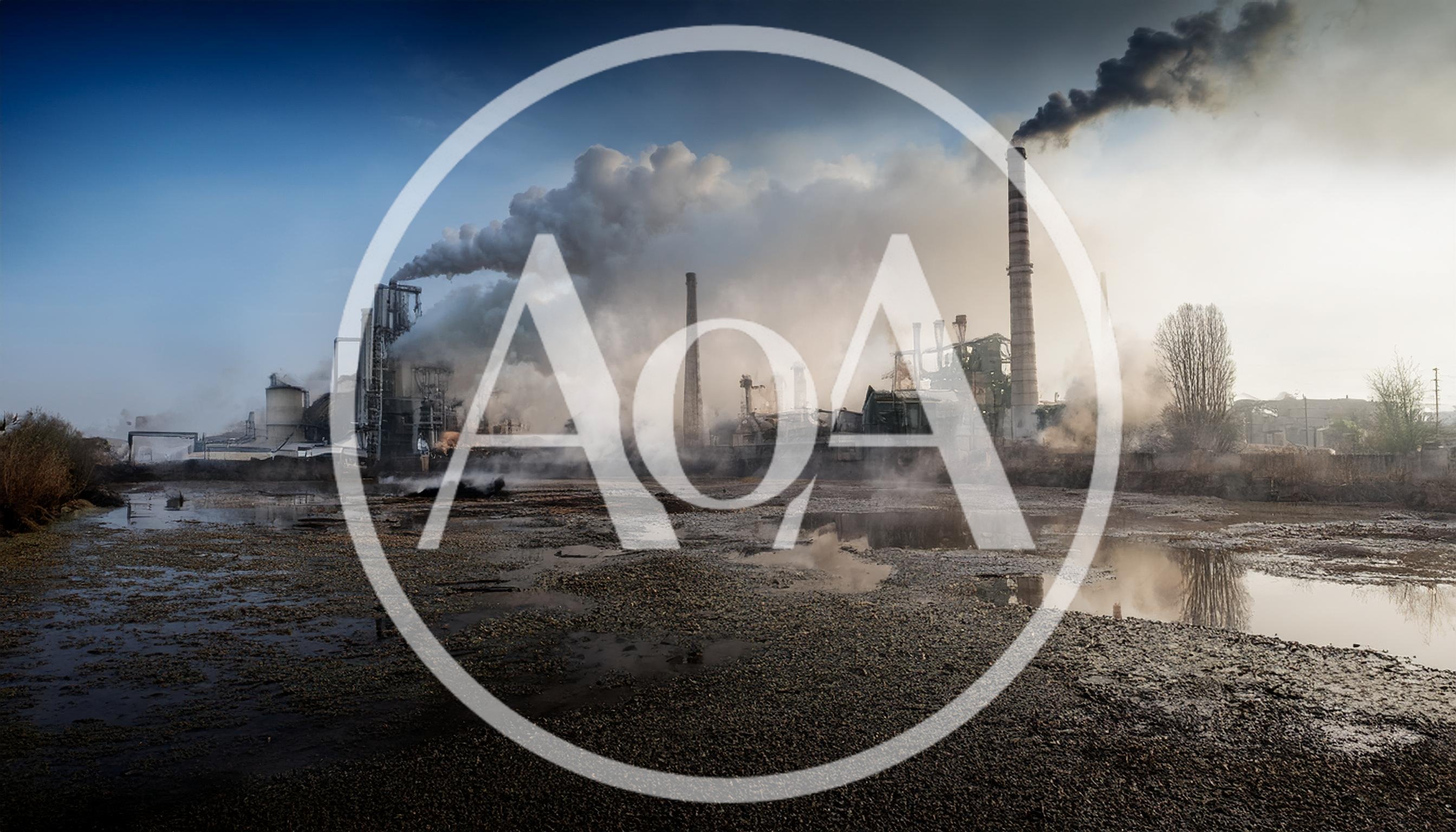 Industrial Factory Complex Emitting Thick Smoke Into Atmosphere