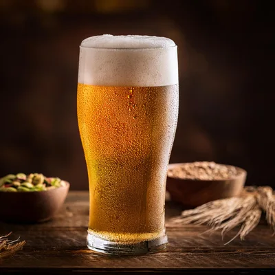 Cold Glass Of Refreshing Golden Beer
