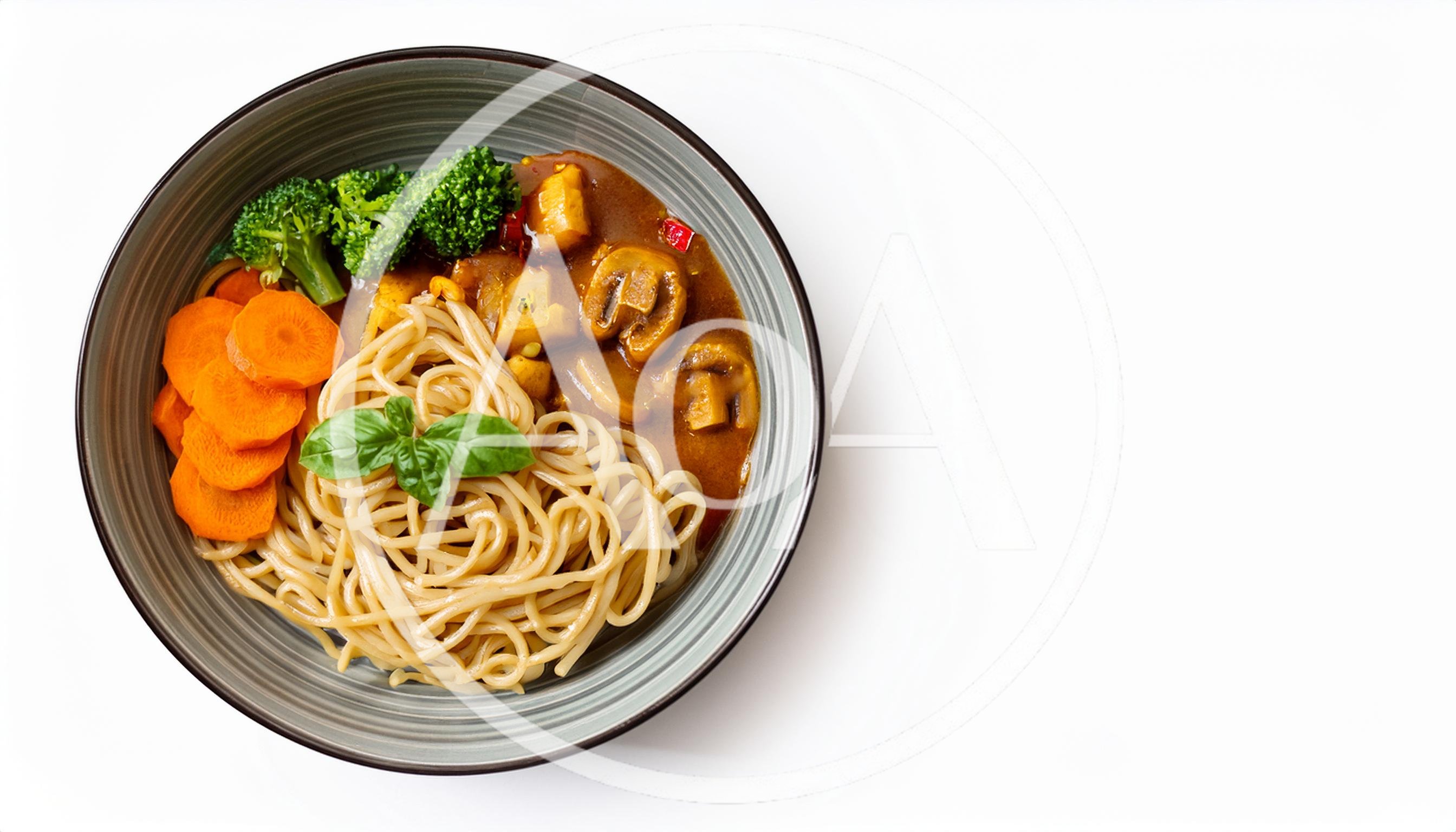 Bowl Of Japanese Curry With Noodles And Vegetables