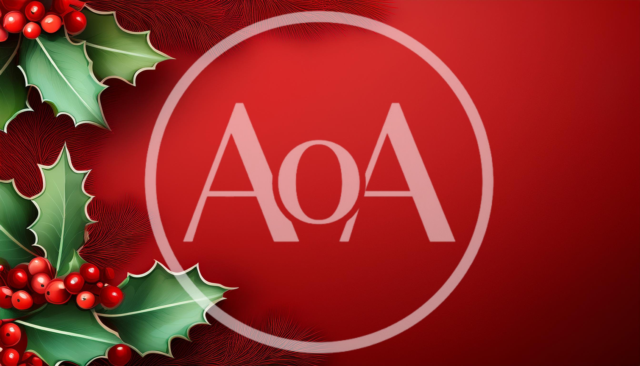 Christmas Holly Berries and Pine Needles Background