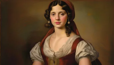 Portrait Of A Young Woman In Renaissance Style